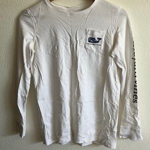 VINEYARD VINES white long sleeve tee; WOMENS XS / GIRLS: XL (14)